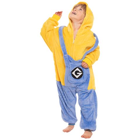 Pigiama Per Bambini Kigurumi Tuta Costume Minion Giallo 115-125 - Foto 2