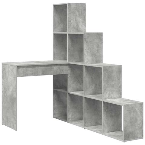 Scrivania ad angolo Grigio cemento 101,5 x 149,5 x 149,5 cm - Foto 1