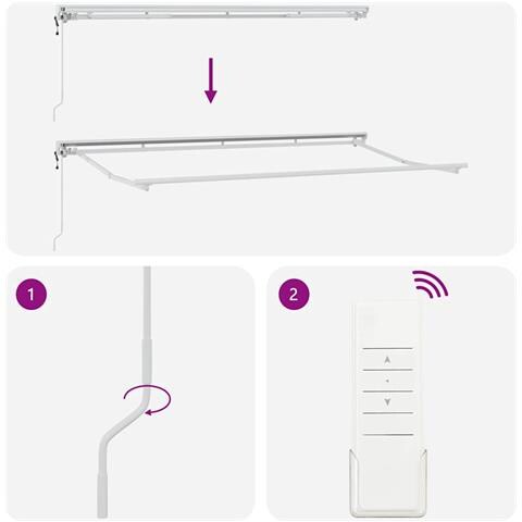 Tenda Retrattile Blu e Bianco 350x200 cm Tessuto - Foto 9