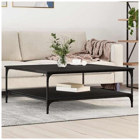 Tavolino da salotto Rovere nero 100 x 100 x 40 cm - Foto 2