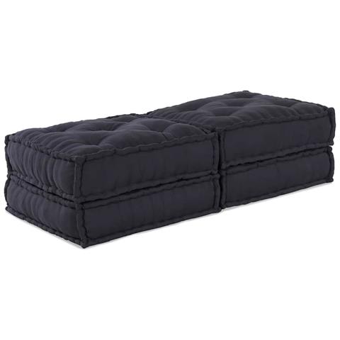 Cuscino 2 pcs Antracite 70 x 70 x 36 cm Poliestere - Foto 1