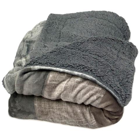 Plaid Morbido Stampato Coperta Calda Inverno Divano Sherpa Disegno Square Matrimoniale Square - Foto 4