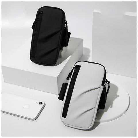 Fascia Da Braccio Impermeabile Per Corsa - Porta Telefono Sportivo Con Ampia Capacità Black - Foto 6