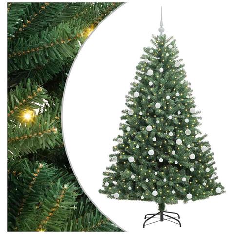 Albero di Natale Artificiale con Rami Pieghevoli Verde 180 cm - Foto 1