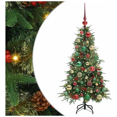 Albero di Natale Artificiale con Rami Pieghevoli Verde 120 cm - Foto 1