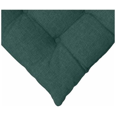 Cuscini per Seduta 2 pcs Verde Scuro 40 x 40 x 6 cm Tessuto - Foto 9