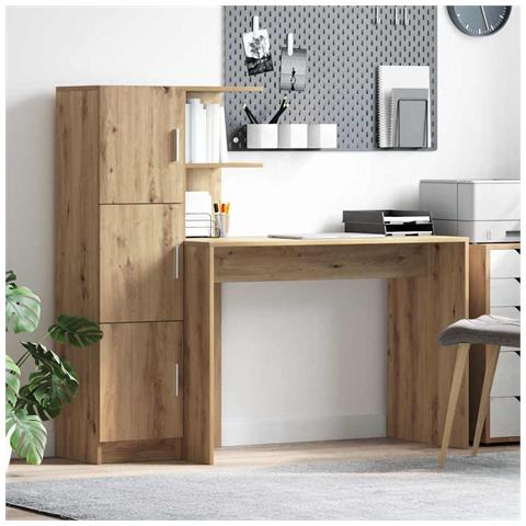 Scrivania con Spazio di Archiviazione 2 pcs rovere artigianale - Foto 2