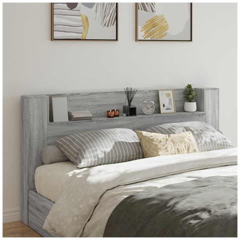 Testiera Grigio Sonoma 200 x 16,5 x 103,5 cm Legno multistrato - Foto 2