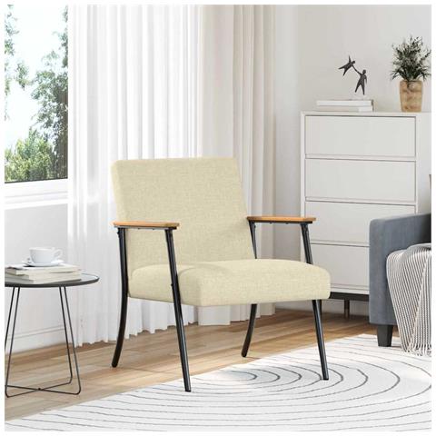 poltrona Crema 59 x 75 x 78 cm Tessuto - Foto 2