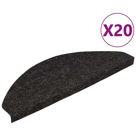 Tappetini Autoadesivi per Scale 20 pz Antracite 65x22,5x3,5 cm - Foto 1