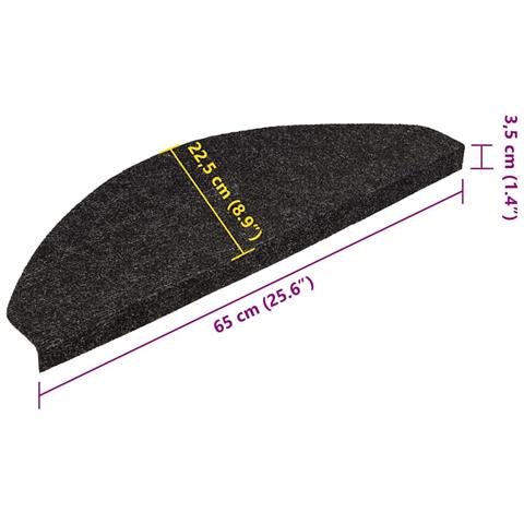 Tappetini Autoadesivi per Scale 20 pz Antracite 65x22,5x3,5 cm - Foto 9