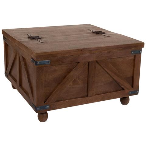 Tavolino Cassasgabello In Legno Marrone 76x76x45h - Foto 1