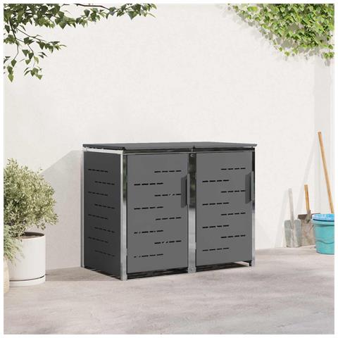 Stoccaggio contenitore a ruote Antracite 138 x 77,5 x 112,5 cm - Foto 2