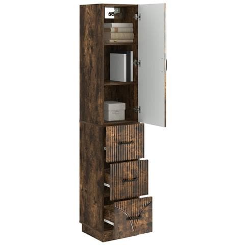 Set di armadi 2 pcs Rovere Fumo 33 x 34,5 x 87 cm - Foto 2