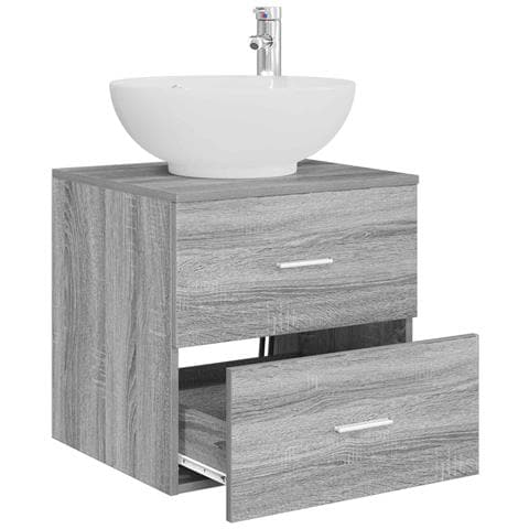 Mobile Lavabo da Parete Sonoma grigio 49,5 x 44,5 x 66,5 cm - Foto 2