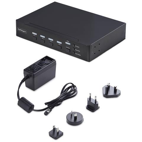 KVM DisplayPort a 4 Porte con Mouse Roaming e Multi-View / Picture-in-Picture, 4K 60Hz, Hub USB 3.0 5Gbps, Controllo con Tasti di Scelta Rapida, TAA - Foto 7