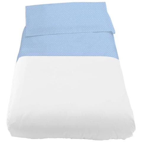 Federa Per Lettino E Culla Fantasia Pois Culla Azzurro - Foto 1