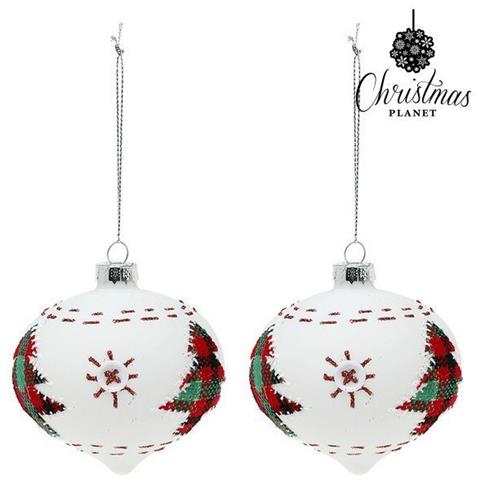 Palle Di Natale Christmas Planet 2003 8 Cm (2 Uds) Geam Bianco S1107273 - Foto 1