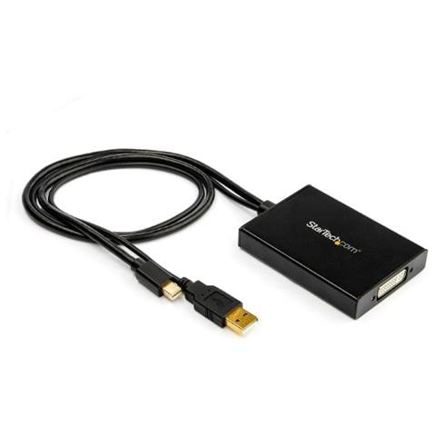 Adattatore Mini DisplayPort MDP2DVID2 a DVI Dual-Link Alimentazione USB Colore Nero - Foto 1