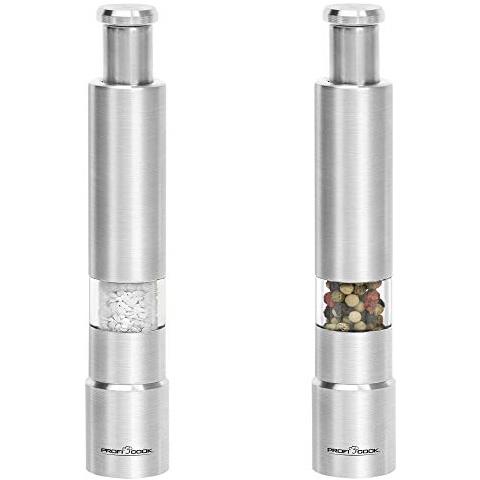 Pc-psm 1160 Set Macinapepe E Macinasale Composto Da 2 Macinini, Cilindro In Acciaio Inox Di Alta Qualità - Foto 1