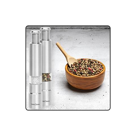 Pc-psm 1160 Set Macinapepe E Macinasale Composto Da 2 Macinini, Cilindro In Acciaio Inox Di Alta Qualità - Foto 9