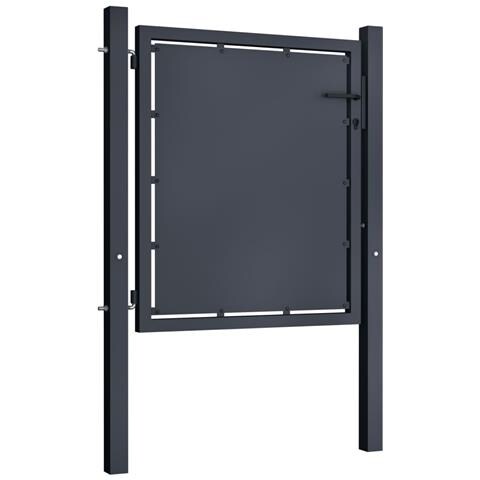 Cancello Per Giardino In Acciaio 100x100cm Antracite - Foto 4