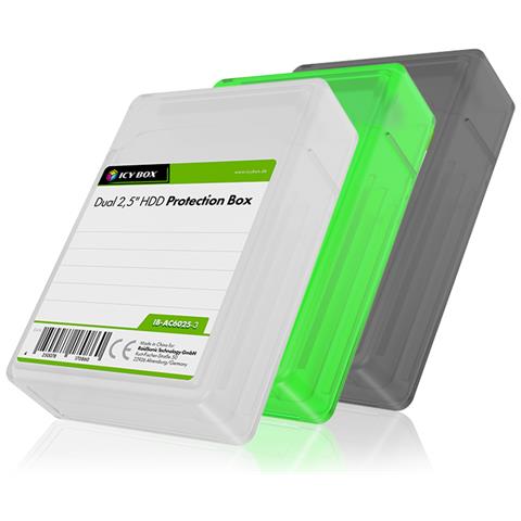 IB-AC6025-3 Custodia a sacchetto Plastica Verde, Grigio, Bianco - Foto 1