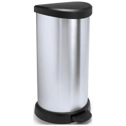 184106 Pattumiera A Pedale 40 L Polipropilene Metal Look 30 X 34 6363 - Foto 1