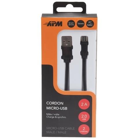 Cavo Usb 2.0 Usb-a / Micro Usb - Maschio / Maschio - Nero - 2 M - Foto 2