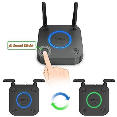 Lungo Raggio Bluetooth 5.0 Ricevitore Con Controllo Del Volume Ricevitore Audio Wireless Per Hi-fi Aptx Bassa Latenza Per Il Vecchio Amp (rca Digitale Coassiale Ottico) -b06 Pro (uk No Power Adattatore)  - Foto 2