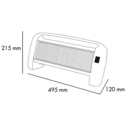 Stufa Elettrica al Quarzo Betsy con Potenza 1200 Watt Colore Bianco - Foto 6