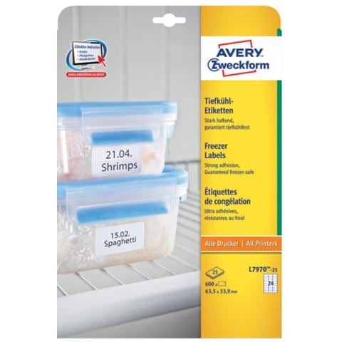 Etichette A4 63.5 x 33.9 mm Carta Bianco per congelatore - Foto 5