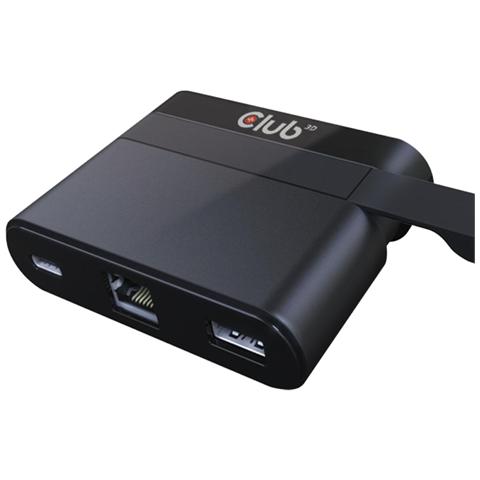 USB Type-C to Ethernet + USB Mini Dock, Cavo, USB 3.1 (3.1 Gen 2) Type-C, Nero - Foto 4