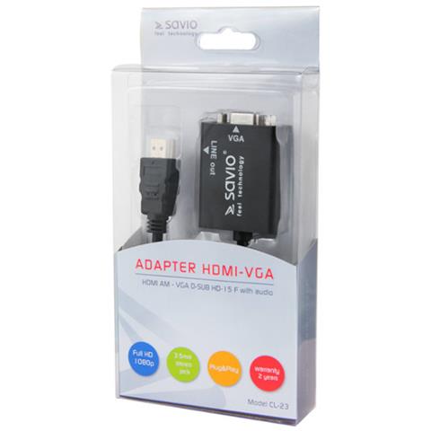 CL-23 HDMI VGA Nero cavo di interfaccia e adattatore - Foto 2