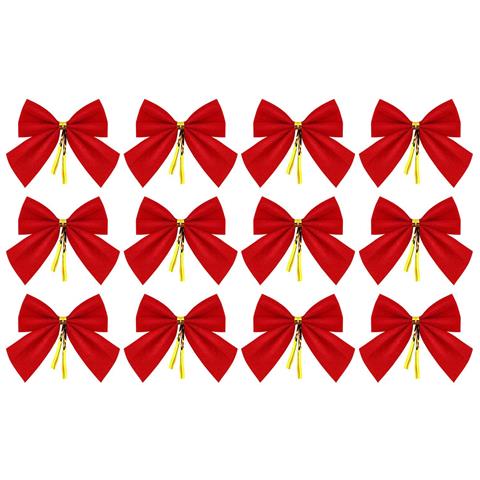Coccarde Natalizie Decorazioni Natalizie Rosse Confezione Da 12 - Foto 14