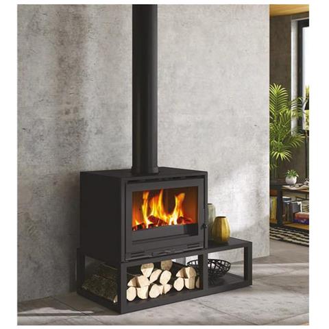 Stufa A Legna 7kw Nera - 411108anth - Foto 1