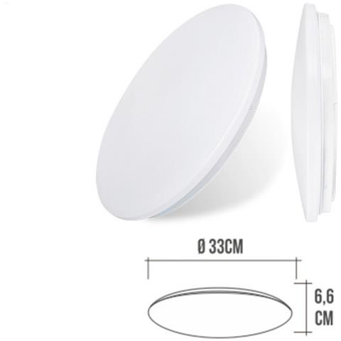 Lampada Da Parete Led Surface 4000k 18w - 1260 Lumen 33x6,6cm - Foto 3