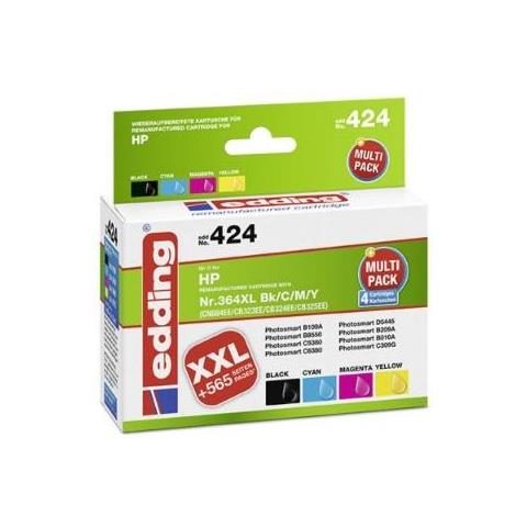 Edd-424 Cartuccia D'inchiostro Nero, Ciano, Magenta, Giallo Multipack - Foto 1