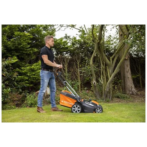 LM C34A-EU tagliaerba Tagliaerba a spinta Batteria Nero, Arancione - Foto 2