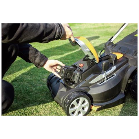 LM C34A-EU tagliaerba Tagliaerba a spinta Batteria Nero, Arancione - Foto 6