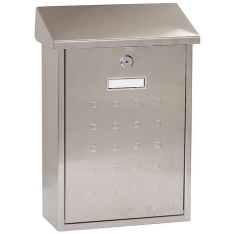 Premium E5607 Cassetta Postale Individuale In Acciaio Inossidabile, Cassetta Della Posta Da Parete, Dimensione M (din A4 E Riviste), Inox - Foto 1