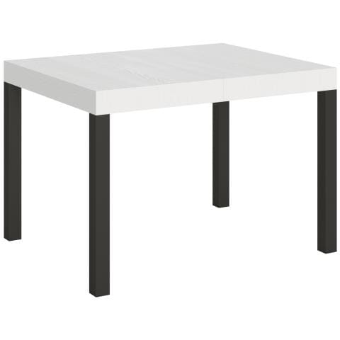Tavolo Allungabile 80x120/204 Cm Everyday Telaio Antracite - Bianco Frassino - Foto 1