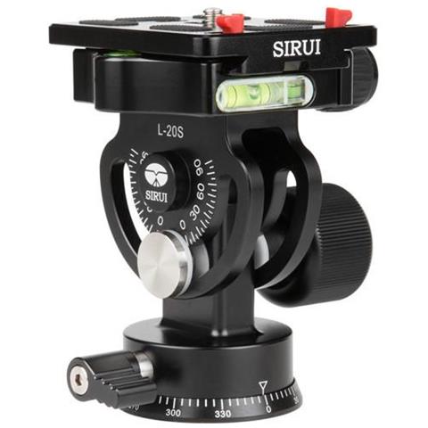 L-20S testa per treppiede Nero Alluminio 3/8" Panoramica - Foto 1