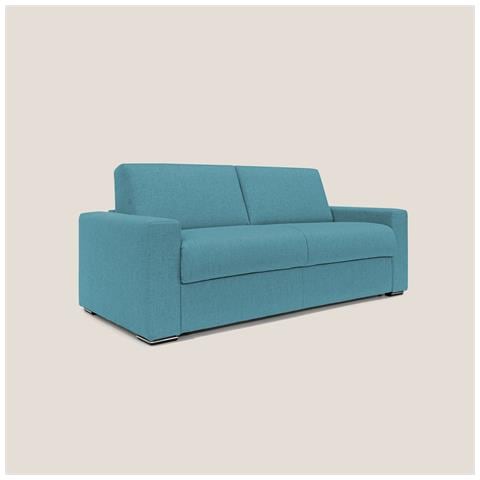 Nixon Divano letto matrimoniale con materasso 20 cm in tessuto impermeabile T03 220 cm (mat. 160x197) azzurro - Foto 1