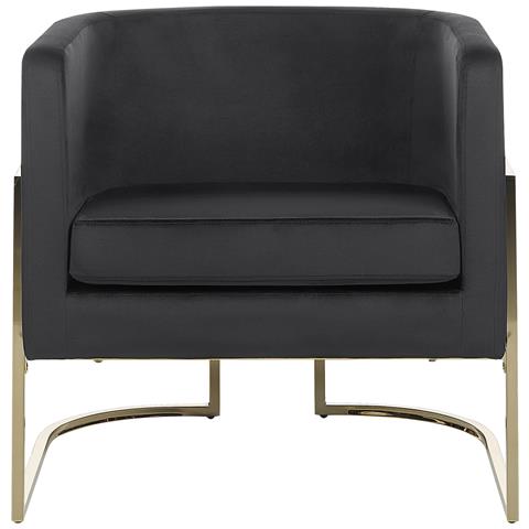 Poltrona Velluto Nero Sirkka - Foto 2