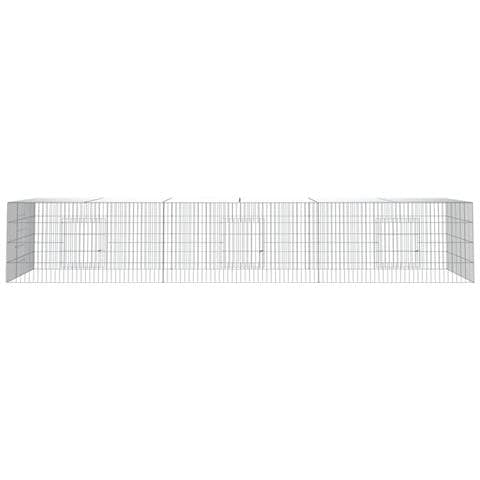 Conigliera Con 3 Pannelli 325x109x54 Cm Ferro Zincato - Foto 2