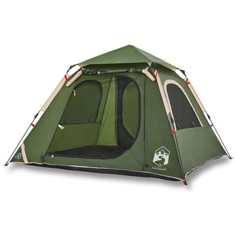 Tenda A Cupola Da Campeggio 4 Persone Verde A Rilascio Rapido - Foto 1