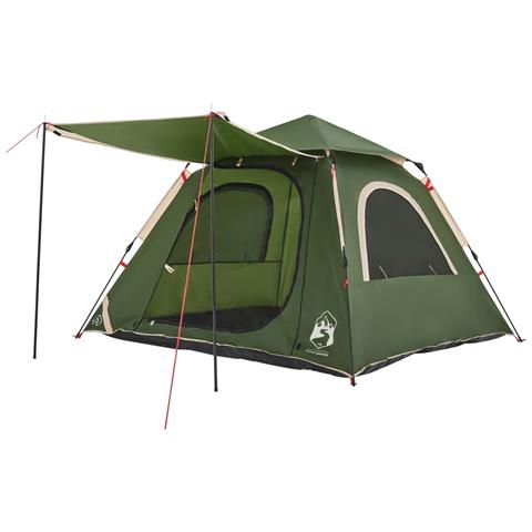Tenda A Cupola Da Campeggio 4 Persone Verde A Rilascio Rapido - Foto 10