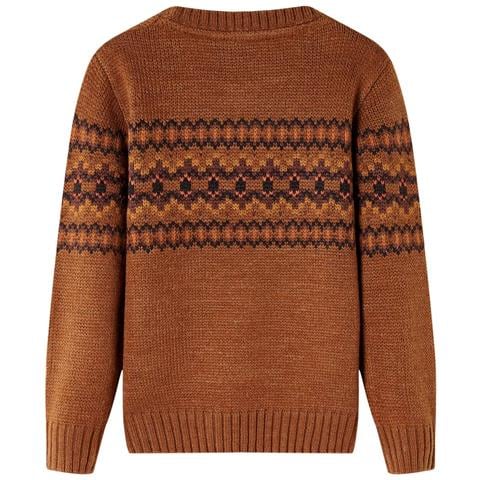 Maglione Per Bambini Lavorato A Maglia Cognac 116 - Foto 2