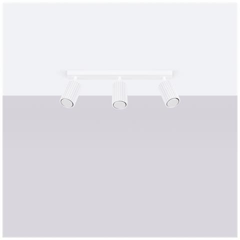 Lampada Da Soffitto Karbon 3l Bianco Sl. 1543 - Minimalista Lampada Da Soffitto Bianco 16.5x45x6.5 Cm - Foto 2